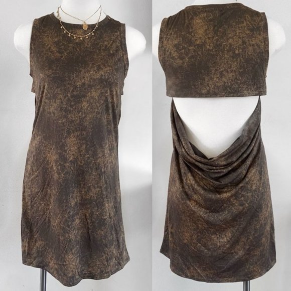 Dresses & Skirts - Acid wash Back Cut out Mini Dress